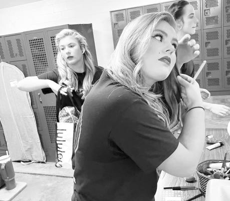 Senior actor Maggie Birkel gets ready for the team’s first competi-The
