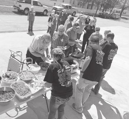 The staff at Callaway District Hospital served a free lunch to a large gathering from the community on May 13.