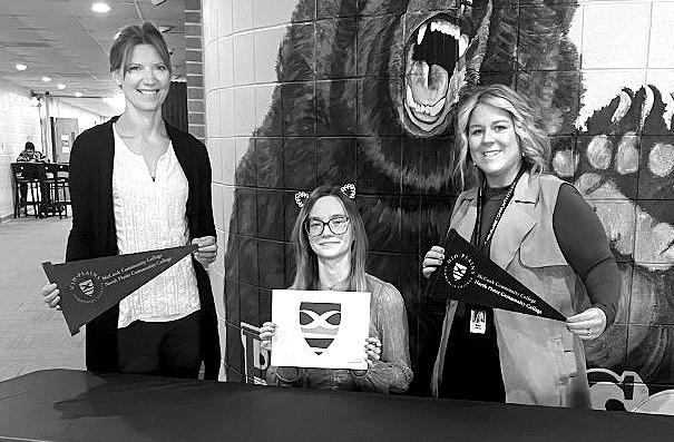 Callaway senior Jasmyn Ledet has committed to attending Mid-Plains Community College next fall. Pictured with Jasmyn are CPS School Counselor Denise Sughayar (left) and Katy Denny, an admissions representative from MPCC. (Photo courtesy CPS)