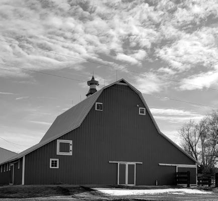 The large barn on the Dave Chesley farm was built by the Latin brothers in 1919. (Courier photo by Ellen Mortensen)