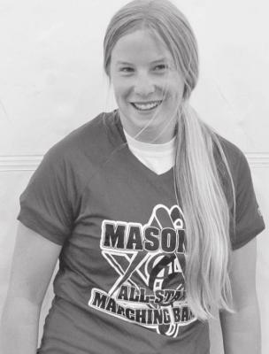 Joslyn Reiff marched with the All-Star Band during the Shrine Bowl on June 4.