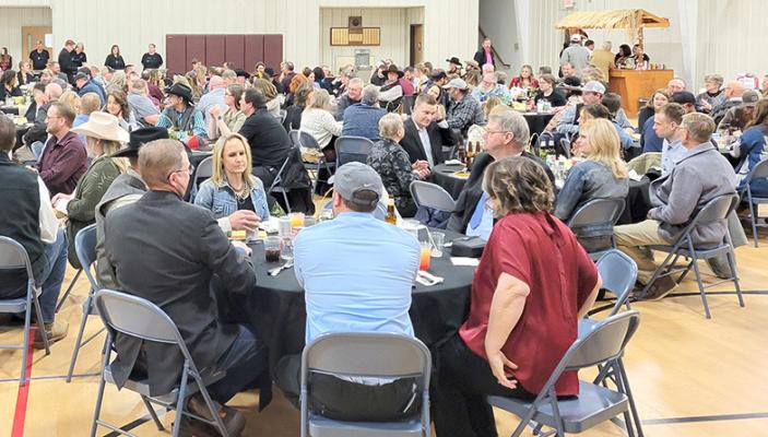 A crowd of nearly 200 people enjoyed the Callaway Community Foundation Gala on Saturday, Feb. 10. Proceeds from the Gala, which included a steak and shrimp dinner, silent and live auctions, will go toward the Callaway swimming pool project. (Courier photos by Ellen Mortensen)