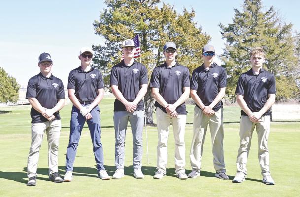 ABOVE: Members of the South Loup golf team who competed in the Bobcat's home tournament at Arnold on April 11 are, from left: Bo Brennan, Haydn Stretesky, Jamie Tickle, Crew Witthuhn, Callan Witthuhn, and Harper Johnson.