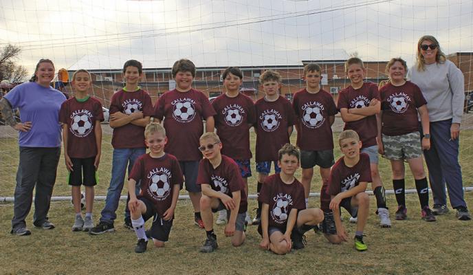 Members of the Bears grades 4-6 team are, front row, from left: Zak Loeser, Logan Johnson, Hunter Duckett, Ryker McDaniel; Back row: Coach Jodie, Lane Thomsen, Seeley Nicholas, Couper Blackburn, Santiage Murillo, Gideon Stuzman, Fletcher Bellinger, Pryce Warren, Grace Stutzman, Coach Anna. (Photos courtesy CPS Journalism Club)