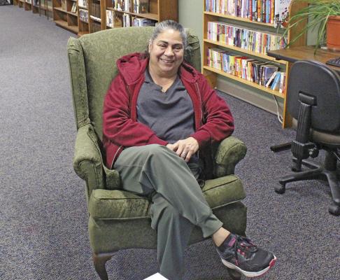 Karen Snider moved to Callaway with her husband, Doug, three years ago. Last November, she took over the role of director at the Nigel Sprouse Memorial Library. (Courier photo by Ellen Mortensen)
