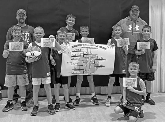 The South Loup 3rd and 4th grade boys’ team were crowned champions at the Feb. 7 Basketball Bible Camp fundraiser tournament.
