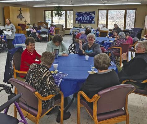 Residents of the Callaway Good Life Center joined friends and family of Alice Conner to help her celebrate her 100th birthday on Jan. 31. (Photo courtesy Callaway Good Life Center)