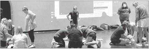 Members of Callaway’s Volunteer Fire &amp; Rescue hosted an EMS training at Callaway Public School where 35 staff members became certified in Basic Life Support. (Photo courtesy CPS)
