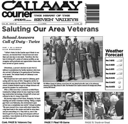 The salute to veterans feature series earned first place in the NPA Better Newspaper Contest this past weekend in Lincoln.