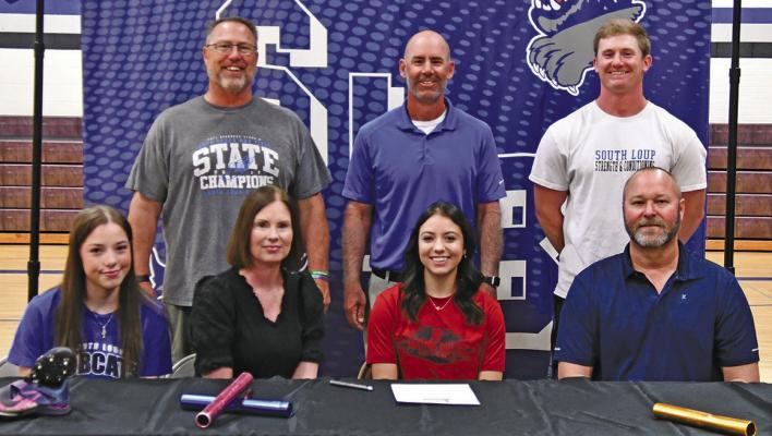Callaway High School senior Erin Fitzgerald signed her letter of intent on April 16 to compete for the Hastings College track team next fall. Erin is the daughter of Lori and Corby Leeper and plans to pursue a degree in elementary education.