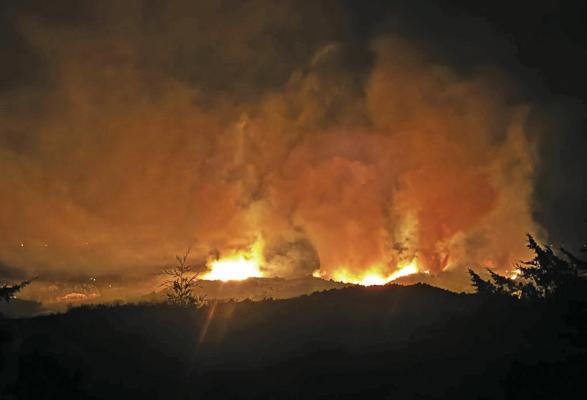 Residents of Jeffrey Lake south of Brady were ordered to evacuate the area on Thursday night, and as of press time on Tuesday were still not being allowed to safely return to their homes. This photo was taken at the lake this past weekend by Luke Rickertsen.