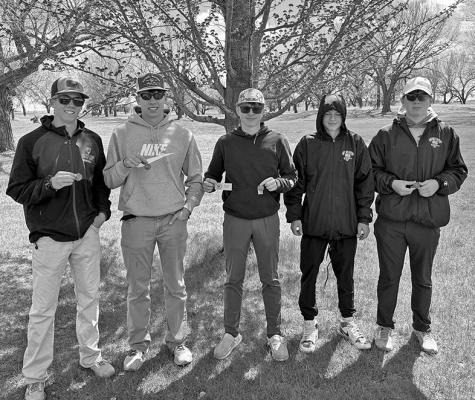 The South Loup golf team had a great day at the MNAC meet, finishing with four medals and the conference team runner-up title. From left are: Callan Witthuhn, Crew Witthuhn, Haydn Stretesky, Kyson Stretesky, and Dawson Downing. (Photos courtesy Jeff Cole)