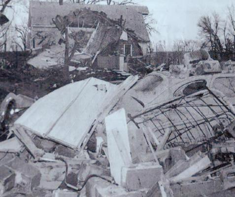 Oconto, the morning after the Halloween 2000 tornado that dstroyed so much in the blink of an eye.(Courier file photo)