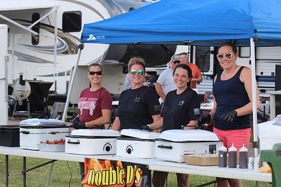 The ladies serving the cuisine at the Double D’s booth were enjoying the day - and could even be spotted cutting a little rug from time to time.