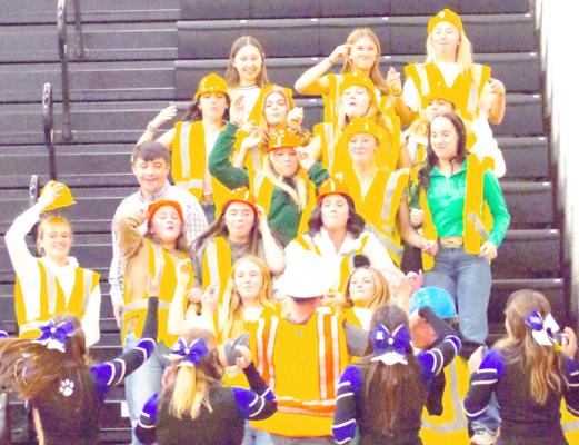 ABOVE: The South Loup students showed up in North Platte to cheer on their Bobcats toward a third-place conference finish.