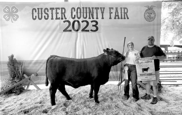 Charli Pandorf was named Reserve Grand Champion Market Heifer at this year’s Custer County Fair. (Photo courtesy Karla Pandorf)