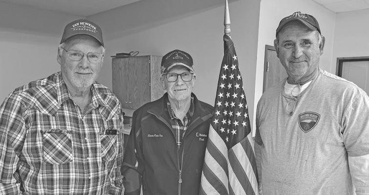 Central Platte Rangeland Alliance has grown to over 60 members. Pictured here are the group’s officers, from left: Mick Peterson, treasurer; Dirk Rubenthaler, secretary; Mark Alberts, president. (Courier photo by Alisa Mullen)