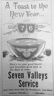 * The ad above appeared in the Dec. 31, 1975, issue of the Courier.