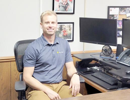 Zach Meyer is the third-generation owner of the Meyer Insurance Agency of Callaway. The agency merged with Highstreet Insurance Agency and Financial Services last September and will now be operating under that name while being able to offer more options for their clients. (Courier photo by Ellen Mortensen)