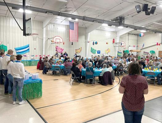 Each year the Callaway Community Foundation board comes up with a fun theme for the Foundation Gala. This photo is from the tropical themed event in 2022. This year's theme is 'Maroon &amp; Gold'. (Photo courtesy Callaway Community Foundation)
