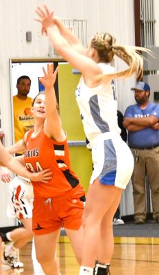 RIGHT: Bryn Schwarz represented South Loup in the girls MNAC all star game on May 25.