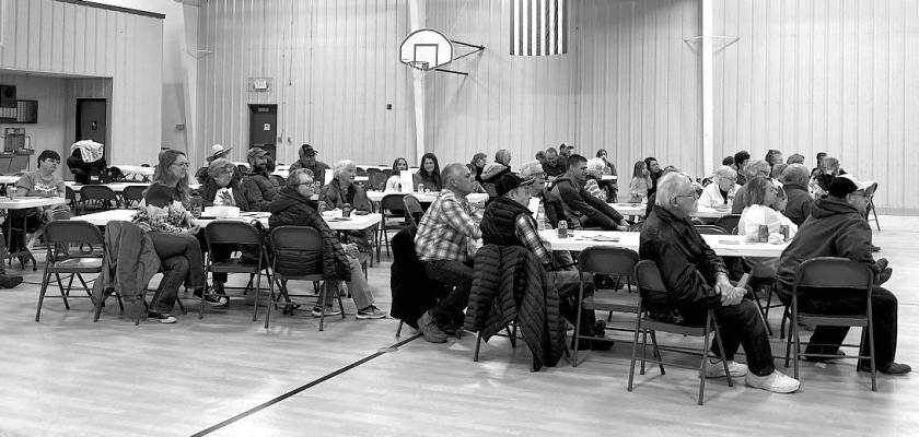 A decent sized group of people from in and around Callaway were in attendance for the music and entertainment March 17 at the Callaway Community Center. (Courier photos by Joslyn Reiff)