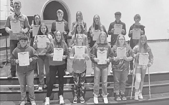 7th-12th Grade Americanism Essay contest winners (Courier photos by MaryAnn Boldt)