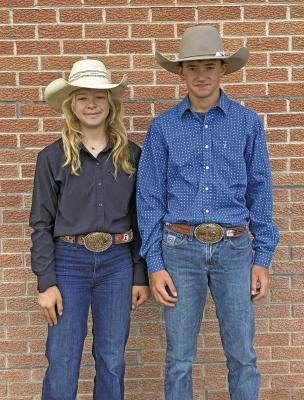 Olivia Doggett and Quinton Boeser of Callaway will compete in the National Junior High Finals Rodeo in Oklahoma June 21-27 . (Photo courtesy Roni Boeser)