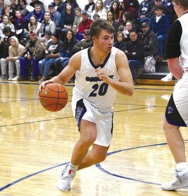 (Above) Senior Lance Jones sees his chance and drives to the hoop Saturday evening in the Bobcats 48-31 win over Bertrand.