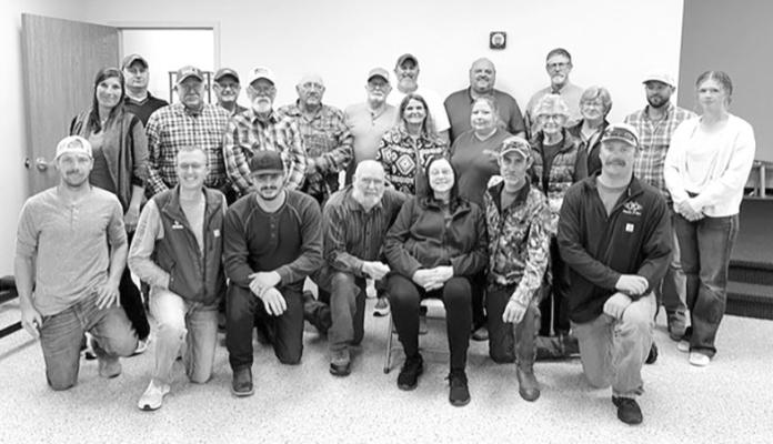Past and present Oconto EMTs who have served with Jan Rempe joined in celebrating her retirement.