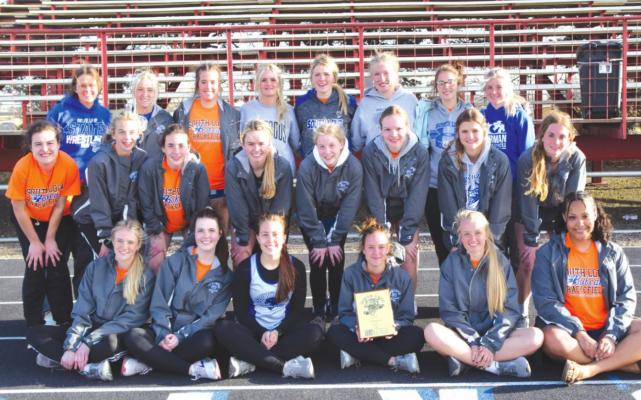 The South Loup Lady Bobcats won the South Loup Invitational on April 11. (Courier photo by Jessica Tickl d n