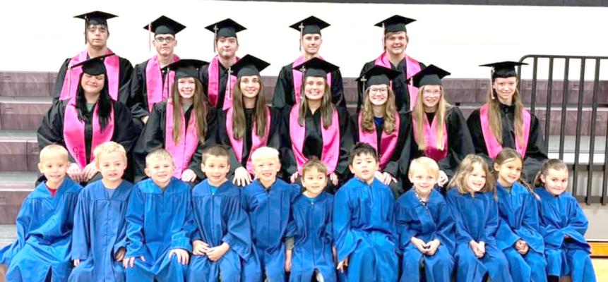 Twelve seniors ended their careers at Callaway Public School on Sunday, while on Monday, 11 preschool students had their own graduation and look forward to beginning their journey in kindergarten next year. As many of us know all too well, the time between these two milestomes is just a blink. (Photo courtesy Callaway Public School)