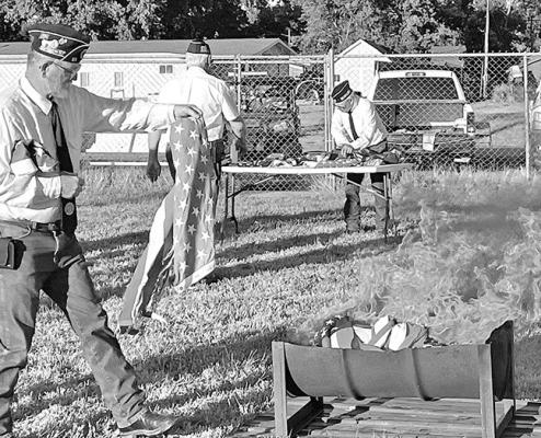 The Callaway American Legion will hold a flag retirement ceremony July 4 at 8 p.m. at the ballfield. (Courier file photo)