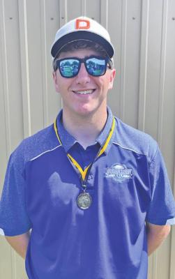 Colbi Smith placed fifth at the district golf tournament in North Platte on May 16, earning a spot in the NSAA State Golf Championships on May 24-25 at Lake Maloney Golf Club in North Platte. Last week, smoked the golf course at Mullen for a 73 and first place at the Mullen Invitational. (Photo courtesy of Jarod Rush)