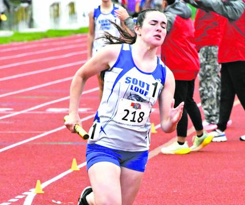It was the end of illustrious careers for two Bobcat track athletes, as Ella Cool (left) and Ivy Tullis (above) competed at the state track meet in Omaha last week. Cool competed in the 3200m, where she ran the best race of her career. Tullis ran the second leg in the 4x400m relay.
