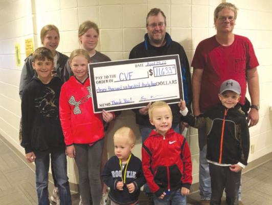 Front row, JT Keeney, Leland Keeney; Row two, Quinten Boeser, Lauren Reiff, Taygen Boeser; Row three, Josie Reiff, Neltja Reiff, Frank Potter, Kyle Wise. (Photo courtesy Steph Ross)