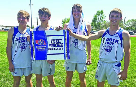 The men’s 4x800 relay team of Walter Bierman, Jaden Baker, Dylan Pandorf, and Elijah Cool were the D-8 district golf medalists and will be running this weekend in Omaha.