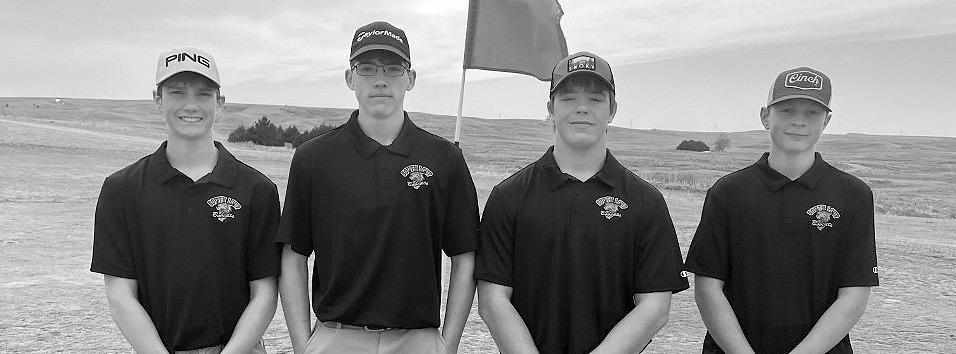 South Loup golfers, from left, Brady Brestel, Dillon Handley, Dawson Doggett, and Haydn Stretesky. (Photos courtesy Jared Rush)