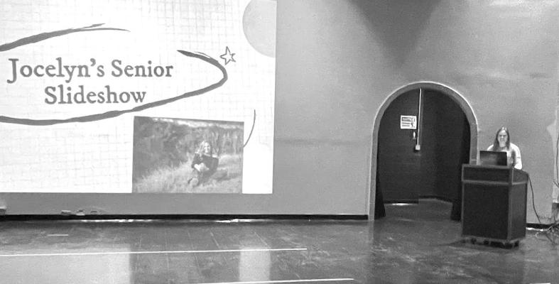 Callaway senior Jocelyn Bailey presented her future plans and career goals to the student body last week, and shared why she has chosen a career in occupational therapy. (Photos courtesy Callaway Public School)