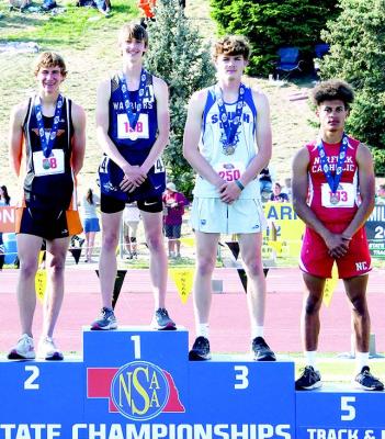 Cache Gracey grabed the bronze medal in the Class C 400m dash with a time of 49.74.
