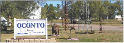 A metal sculpture garden sits along Highway 40 as you drive through Oconto, beckoning visitors to stop and look around. (Photo courtesy Callaway Chamber)