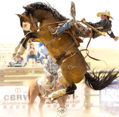 Bronc rider Kaleb Hurt will compete with the nation's best next week in Gilette, Wyoming.. (Photo courtesy Michael Pintar Photography)