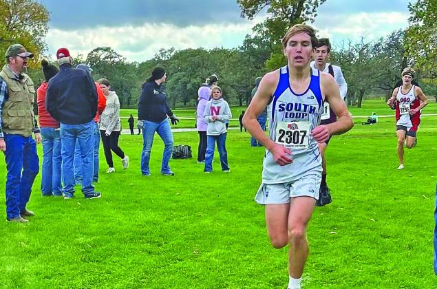 Walter Bierman was the only member of the South Loup men’s team to qualify for the State Cross Country meet. He earned the 11th place medal at districts last week. (Photos courtesy CPS)