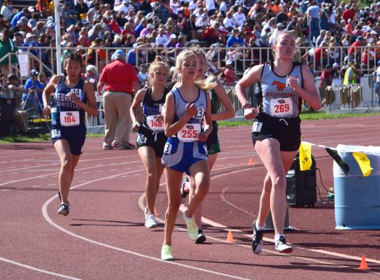 Ella Cool made her state track debut in the 3200 meters. (Courier photo by Loleta Connell)  