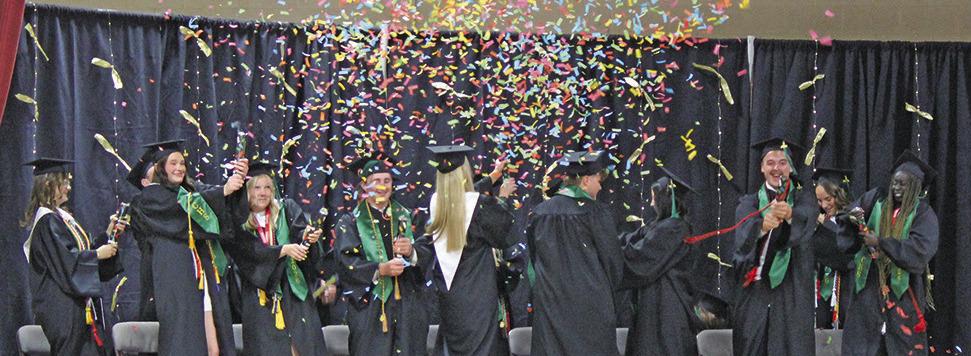 The Class of 2026 of Callaway High School celebrated after receiving their diplomas on Sunday, May 10. (Courier photo by Ellen Mortensen)