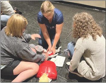 Staff at Callaway Public School underwent CPR certification training last week in preparation for the beginning of the 2023-24 school year. Students were welcomed back for the first day of classes on Thursday, Aug. 17. (Photo courtesy Melissa Eggleston)
