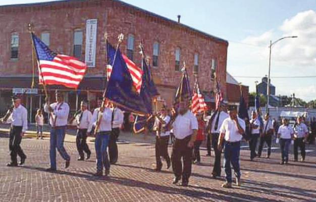 The color guard traditionally leads off the Custer County Fair parade, which has a new start time this year. The 2022 fair parade in Broken Bow will begin at 6 p.m. on Saturday, July 30. Photo courtesy Custer County Fair Parade