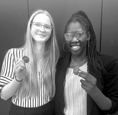 The two conference medalists for Callaway were Chenney Dishman, left, and Nadeema Haidle. (Photo courtesy CPS)