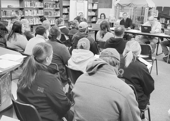 Extra chairs were brought in and several people still had to stand, lining the walls at the back of the school library, for the Callaway school board meeting Feb. 9. The primary topic of discussion was a proposed preschool expansion.