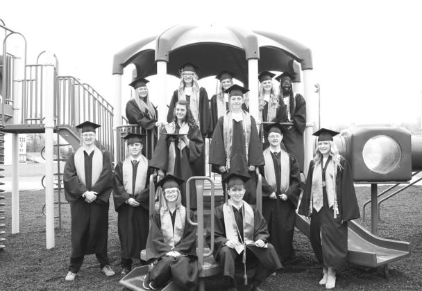 The Callaway High School Class of 2023. Back row, from left: Jocelyn Bailey, Abby Stallbaumer, Ava Pandorf, Lauryn Johnson, Nadeema Haidle. Second row: Chad Dishman, Matthew Mannon, Jasmin Parker, Grant Hrupek, Chase Dishman, Taylor Ross. Front row: Jasmyn Ledet, Kaden Paulsen